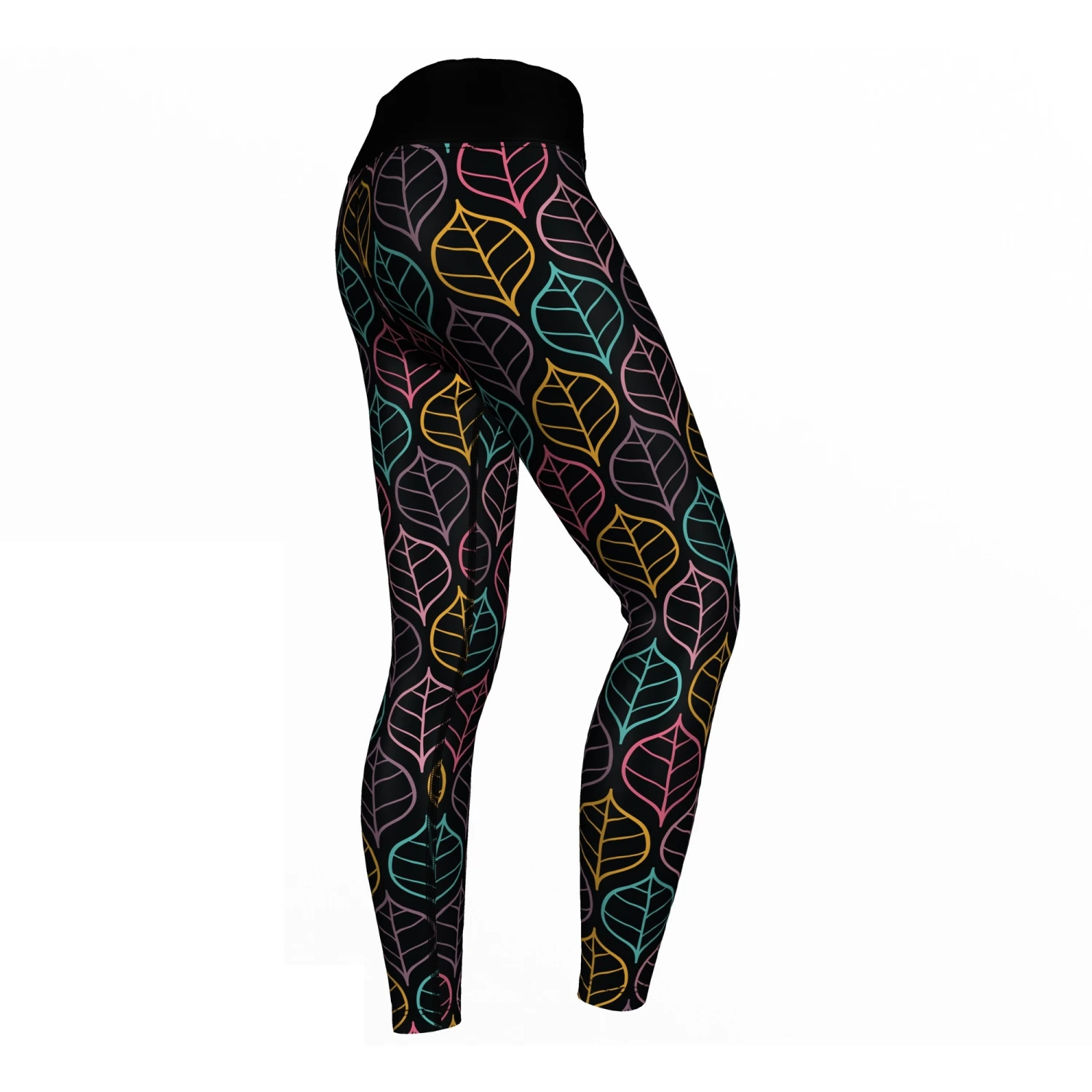 Art Leaves Leggings Sehr Dehnbar Sport Yoga Gymnastik Training Tanzen Freizeit 3 Art Leaves Leggings Sehr Dehnbar Sport Yoga Gymnastik Training Tanzen Freizeit – Bild 3