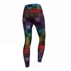 Regenbogen Quadrate Leggings Sehr Dehnbar Sport Yoga Gymnastik Training Tanzen Freizeit -Bekleidungsgeschäft ME 8054 c Rainbow Squares Leggings 162010 GYM 805