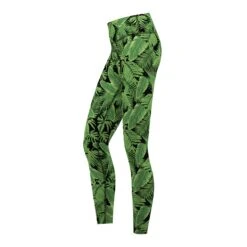 Jungle Leaves Leggings Sehr Dehnbar Fitness Sport Yoga Gymnastik Training Tanzen Freizeit -Bekleidungsgeschäft ME 8065 b Jungle Leaves Yoga Leggings pants Tights