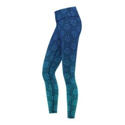 Mandala Blue Leggings Sehr Dehnbar Fitness Sport Yoga Gymnastik Training Tanzen Freizeit -Bekleidungsgeschäft ME 8068 b Mandala Blue Yoga Leggings pants Tights