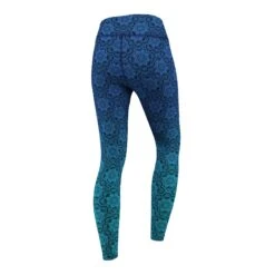 Mandala Blue Leggings Sehr Dehnbar Fitness Sport Yoga Gymnastik Training Tanzen Freizeit -Bekleidungsgeschäft ME 8068 c Mandala Blue Yoga Leggings pants Tights