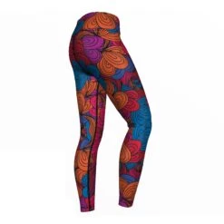 Endlos Blumen Leggings Dehnbar Fitness Sport Yoga Gymnastik Training Tanzen Freizeit -Bekleidungsgeschäft ME 8070 b Endless Flowers Yoga Leggings pants Tigh