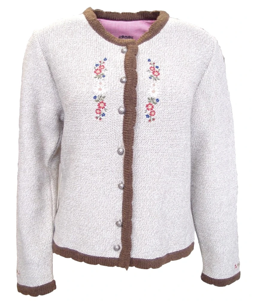 German Wear, Damen Trachten Wolljanker Strickjacke Tracht Weste Ecrue 1 German Wear, Damen Trachten Wolljanker Strickjacke Tracht Weste Ecrue