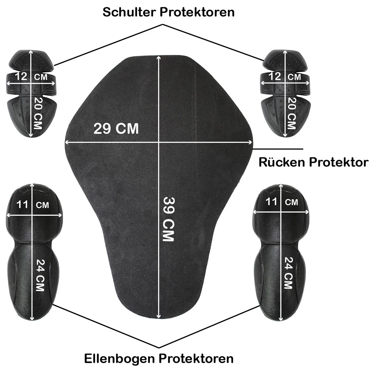 Innenprotektoren-Set Für Motorradbekleidung 3 Innenprotektoren-Set Für Motorradbekleidung – Bild 3