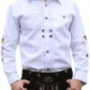 Trachtenhemd Für Trachten Lederhosen Trachtenmode Weiß GW1259