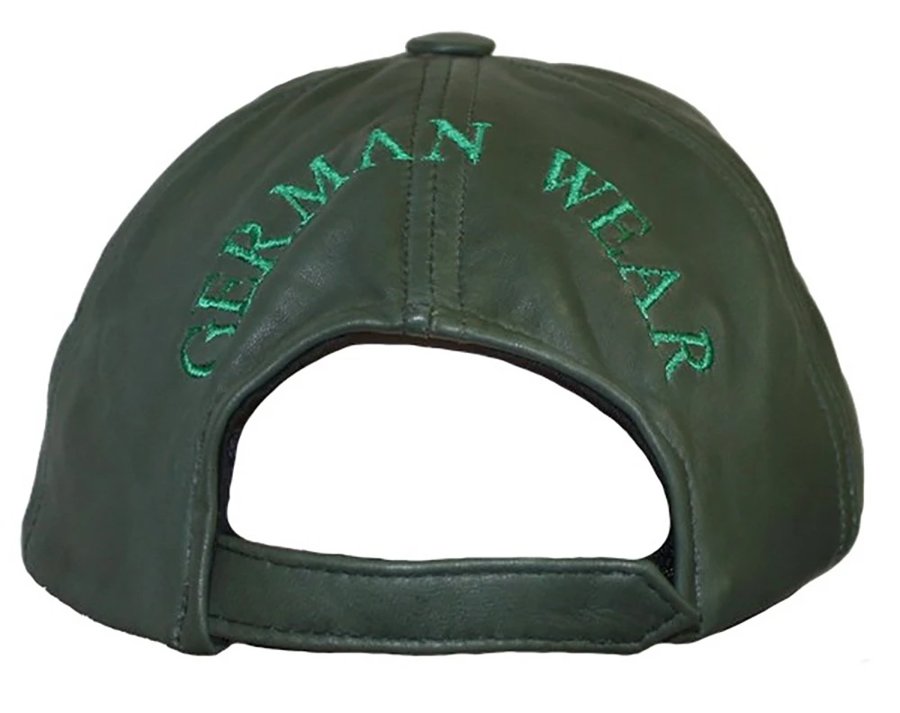 Jagdmütze Jägermütze Ledermütze Hunting Cap Aus Leder In Jagdgrün 2 Jagdmütze Jägermütze Ledermütze Hunting Cap Aus Leder In Jagdgrün – Bild 2