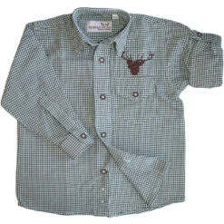 Kinder Trachtenhemd Trachtenlederhosen Mit Hirsch Stickerei Karo